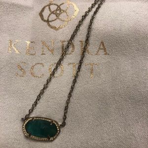 Tarnished green Kendra Scott necklace